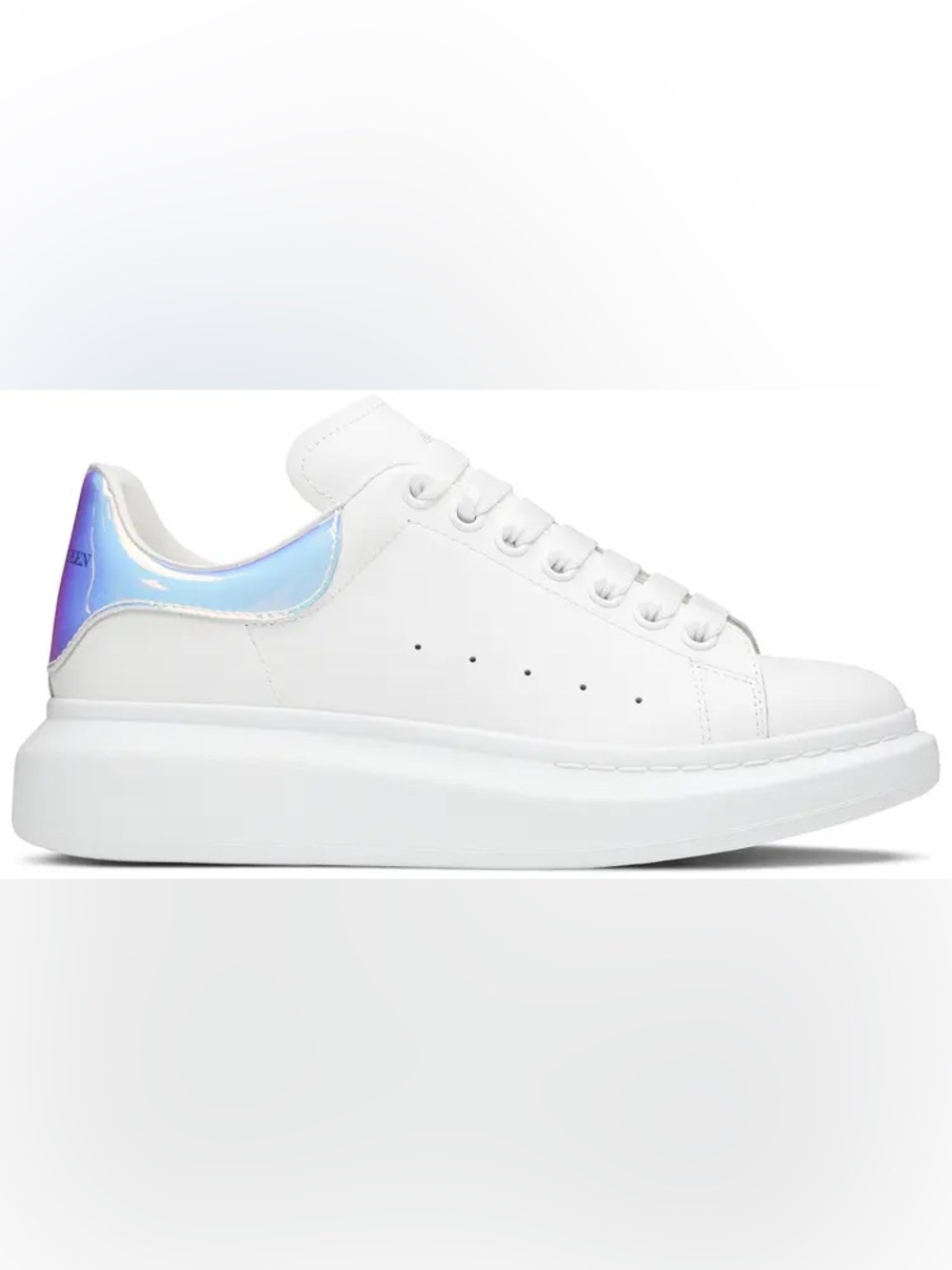 Alexander McQueen White Iridescent Oversized Sneakers